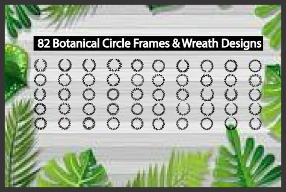 82 Botanical Circle Frames Wreath: A Versatile Design Asset for Creative Professionals