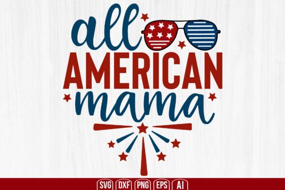 All American Mama Svg Font