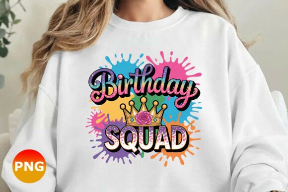 Birthday Squad PNG Design for Creative Projects