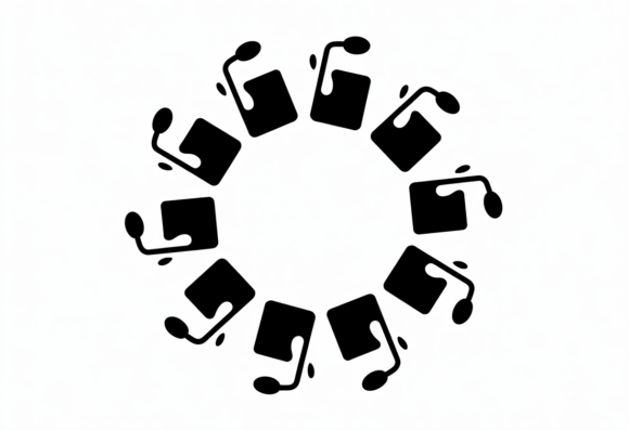 Black Music Notes Circular Design SVG: A Strategic Tool for Creative and Professional Applications