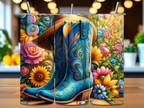 Blue Cowboy Boots Floral Tumbler Wrap: A Strategic Tool for Creativity and Branding