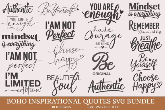 Boho Inspirational SVG Bundle