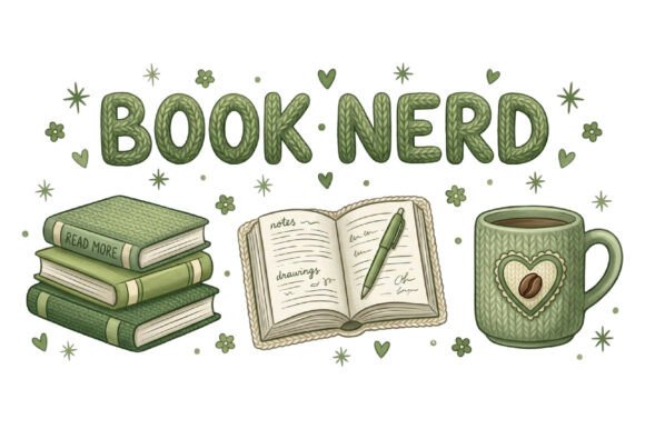 Book Nerd Green PNG: A Versatile Design Asset