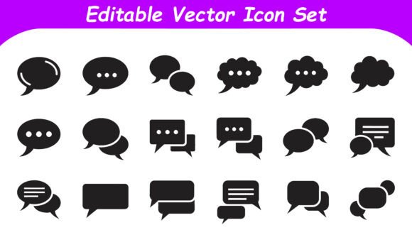 Chat and Speech Bubble Icons Set: A Versatile Tool for Designers and Developers