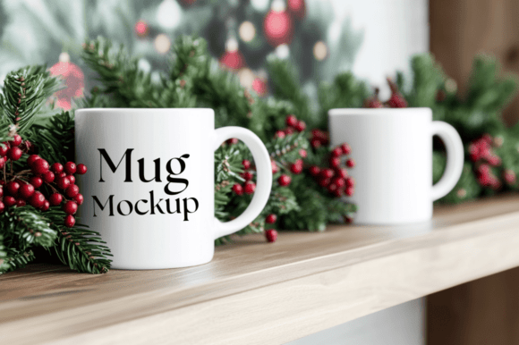 Christmas White Mug Mockup: A Festive Tool for Holiday Design and Marketing