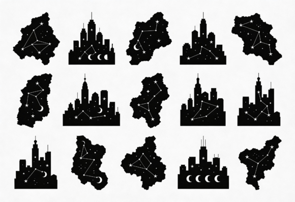 Cityscape Constellation SVG Bundle