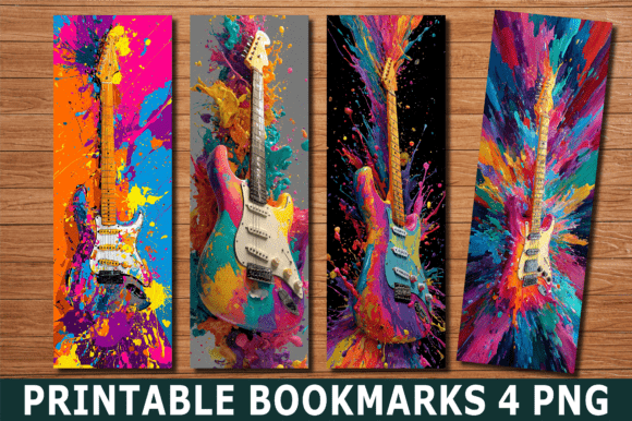Colorful Electric Guitar Bookmark: A Creative Tool for Markers, Creators, and Entrepreneurs