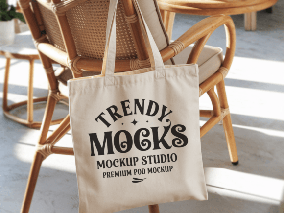Discover the Natural Canvas Tote Bag Mockup 6