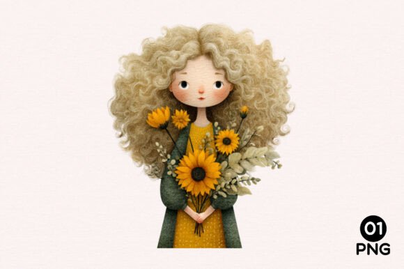 Discover the Versatility of Sunflower Girl PNG Clipart
