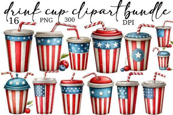 Drink Cup Clipart Bundle: A Creative Resource for Designers and Entrepreneurs