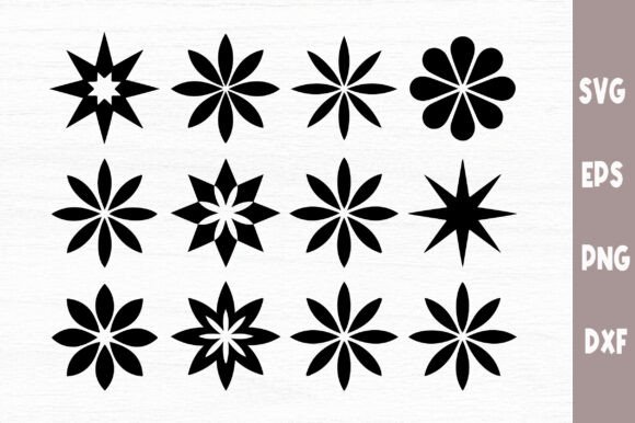 Flower Icon Silhouette SVG Set: A Versatile Digital Resource for Creative Projects