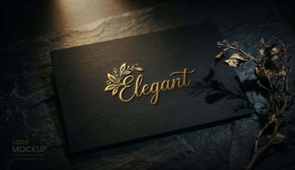 Free Luxury Gold Logo Mockup: Elevate Your Brand with Elegance
