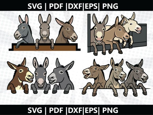 Funny Donkey SVG Cricut Cut File