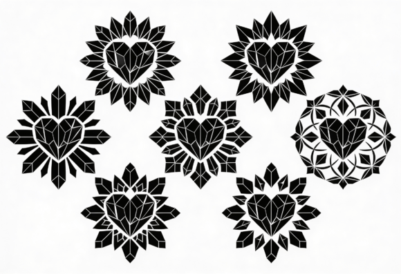 Geometric Heart Crystal Mandala SVG: A Versatile Tool for Creative Expression