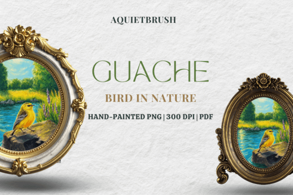 Hand-Painted Gouache Bird Landscape: A Strategic Tool for Creativity and Branding