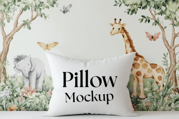 Kids Pillow Mockup