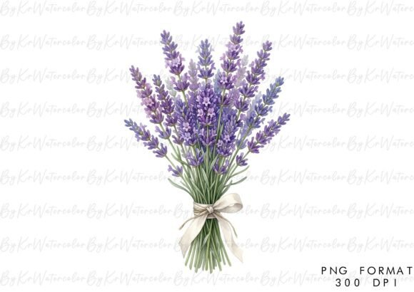 Lavender Bouquet Watercolor PNG Clipart: A Versatile Asset for Modern Creative Projects