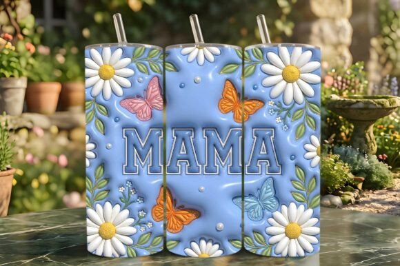 MAMA Sublimation Garden Tumbler Design