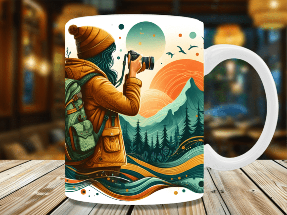 Mountain Hiker Photographer Mug Wrap
