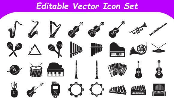 Music Instruments Icon Set: A Designer’s Essential Tool