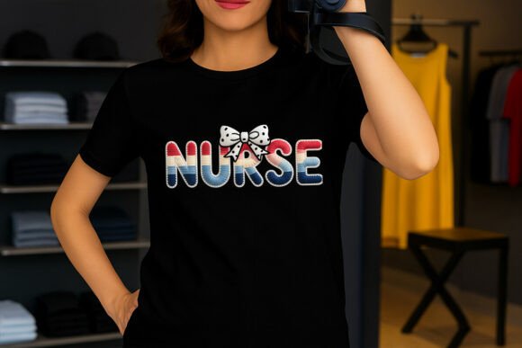 Nurse Patriotic USA PNG Design: A Stylish Way to Express American Pride