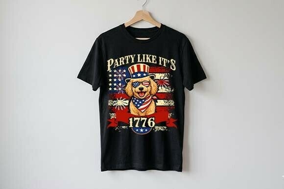 Party Like It’s 1776 Golden Doodle SVG: A Patriotic and Fun Design for Independence Day