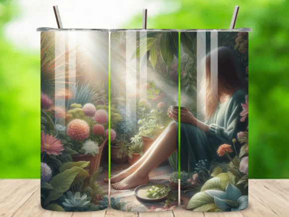 Plant Tumbler Wrap 20 OZ PNG V.1: A Versatile Design for Creative and Commercial Use