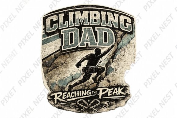 Retro Climbing DAD Sublimation PNG: A Timeless Design for Modern Creativity