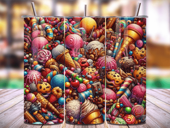 Summer Ice Cream Tumbler Wrap Vol.17