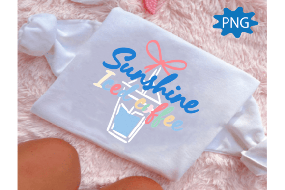 Sunshine Iced Coffee PNG Pink Coquette: A Modern Design for the T-Shirt Market