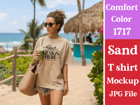 Upgrade Your Product Presentation with the Sand Comfort Colors 1717 Summer Beach Mockup