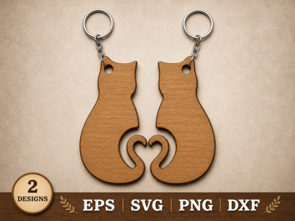 Valentines Day Couple Keychain Laser Cut